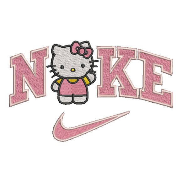 Nike Hello Kitty HOODIE Embroidered Adult Unisex Hooded Sweatshirt - Picture 3 of 5